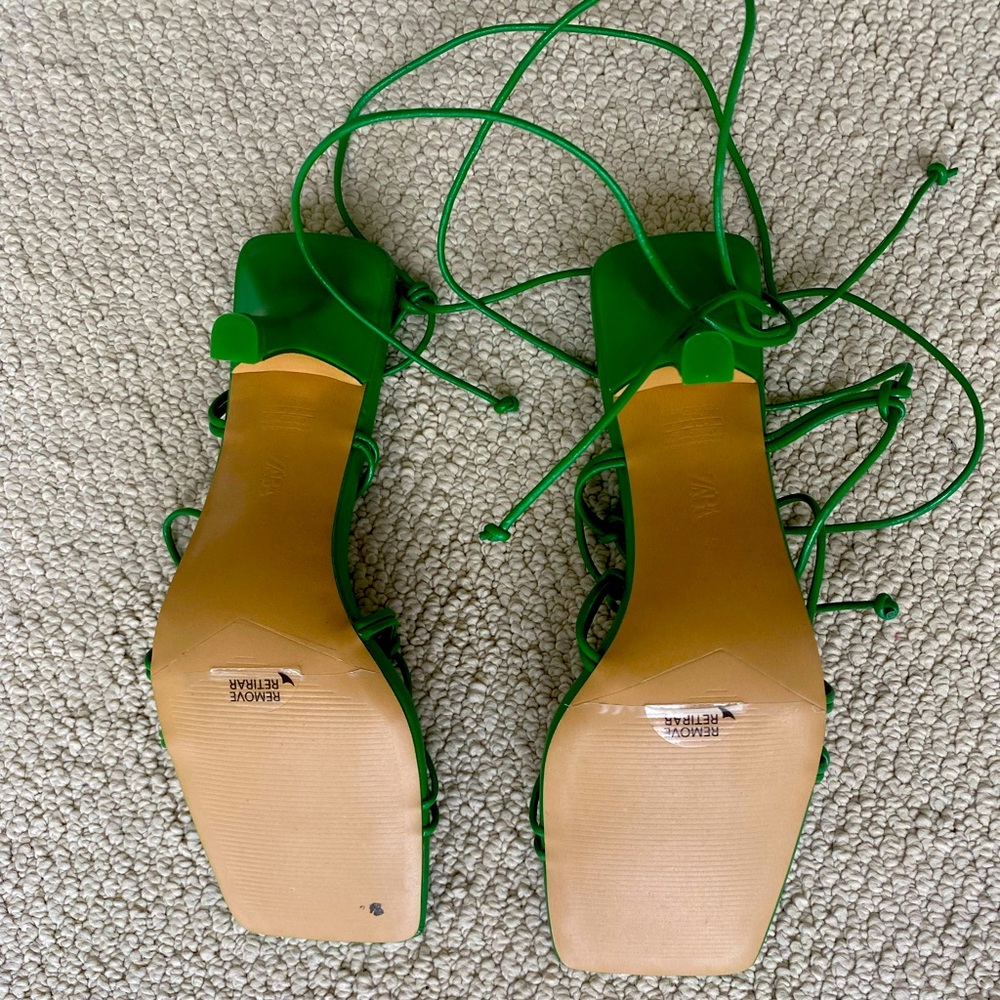 Fun Green Strappy Heels